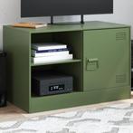 vidaXL Tv-meubel 67x39x44 cm staal olijfgroen, Huis en Inrichting, Kasten | Televisiemeubels, Verzenden, Nieuw, Metaal