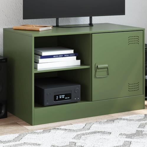 vidaXL Tv-meubel 67x39x44 cm staal olijfgroen, Huis en Inrichting, Kasten | Televisiemeubels, Nieuw, Metaal, Verzenden