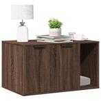 vidaXL Kattenbakkast 80x50x45 cm bewerkt hout bruin, Dieren en Toebehoren, Katten-accessoires, Verzenden, Nieuw