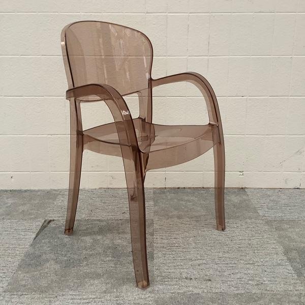 Outlet Design stoel Grand Soleil, transparant bruin Nieuw, Huis en Inrichting, Stoelen, Eén, Nieuw, Stof, Ophalen of Verzenden