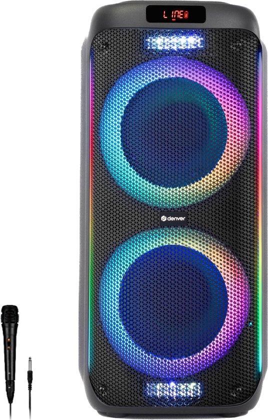 2dekans | Denver Bluetooth Speaker Party Box - Discolichten, Audio, Tv en Foto, Luidsprekers, Zo goed als nieuw, Ophalen of Verzenden