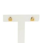 Bicolor gouden oorstekers met zirconia (witgoud, oorbellen), Sieraden, Tassen en Uiterlijk, Oorbellen, Gebruikt, Overige kleuren