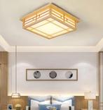 Plafondlamp Grenenhout eamp; PVC–16W LED Warm Licht Vierkant, Huis en Inrichting, Lampen | Plafondlampen, Verzenden, Nieuw