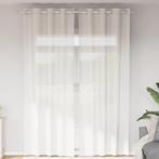 vidaXL Gordijnen voile met doorvoertules 2 st wit, Huis en Inrichting, Verzenden, Nieuw, Wit