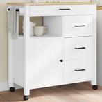 vidaXL Keukentrolley MONZA 84x40x90 cm massief grenenhout, Verzenden, Nieuw