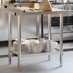 Keukenwerktafel met spatscherm 82,5x55x93 cm roestvrij staal, Huis en Inrichting, Nieuw, Verzenden