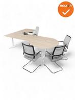 Hoekbureau Tube met vergaderstuk - wit onderstel - afmeting, Vergader- of Presentatieruimte, Ophalen of Verzenden, Gebruikt, Bureau