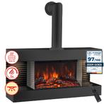 Elektrische haard LIZ met rookafvoerbuis - Elektrische wandh, Huis en Inrichting, Kachels, Verzenden, Nieuw