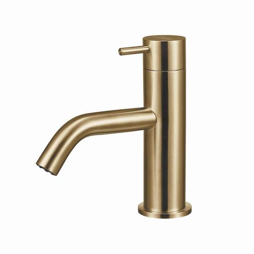 Fonteinkraan Qisani Flow Laag Geborsteld Goud, Doe-het-zelf en Verbouw, Sanitair, Kraan, Nieuw, Ophalen of Verzenden
