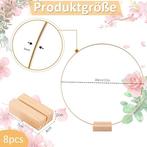 Gouden Decoratieve Ringen met Houten Basis - Set van 6, Hobby en Vrije tijd, Feestartikelen, Verzenden, Nieuw