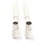 Coax kabel - Nedis - 20 meter (Digitaal, Haaks, 120 dB, Wit), Computers en Software, Verzenden, Nieuw