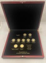 Nederland. Set 9 x goud vergulde zilveren munten uit de