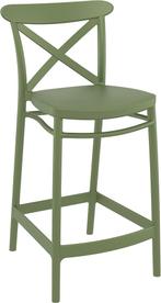 Counter Barkruk - 65 cm - Cross - Olijf Groen - Siesta, Verzenden, Nieuw