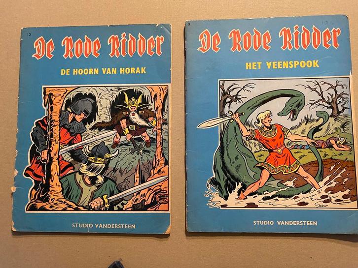 2 Albums de Rode Ridder - 2e druk en 4e druk 1962 / 1963, Verzamelen, Stripfiguren, Boek of Spel, Gebruikt, Ophalen of Verzenden
