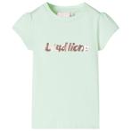 vidaXL Kindershirt met kapmouwen 128 zachtgroen, Verzenden, Nieuw
