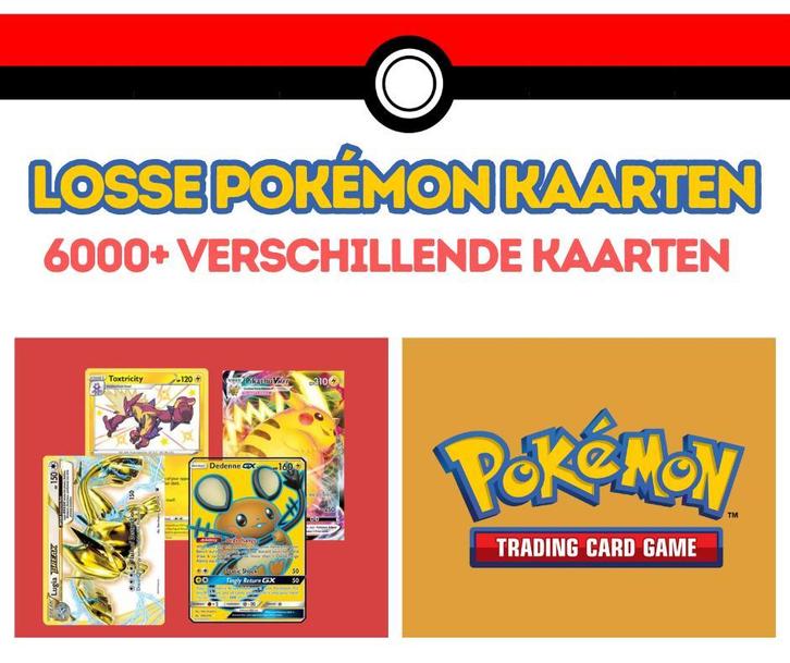 6000+ verschillende Pokémon Kaarten op voorraad!, Hobby en Vrije tijd, Verzamelkaartspellen | Pokémon, Meerdere kaarten, Nieuw