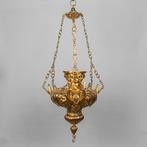 Godslamp neogotiek, engelen - Messing - 1850-1900