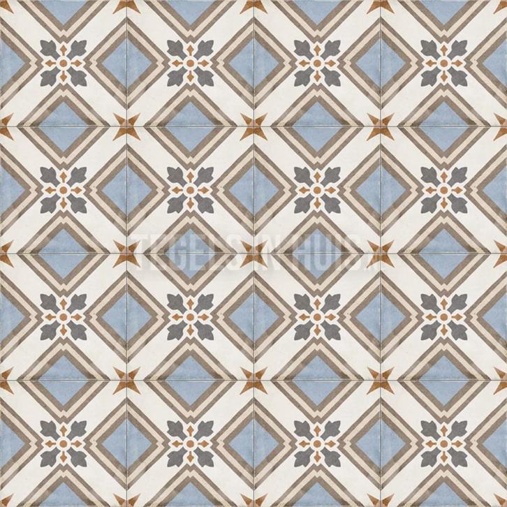 Vloertegel / wandtegel vintage turin 20x20cm vloertegel, Doe-het-zelf en Verbouw, Tegels, Vloertegels, Nieuw, 10 m² of meer, Keramiek