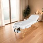 3-zones massagetafel met 10 cm matras en houten frame - wit, Verzenden, Nieuw
