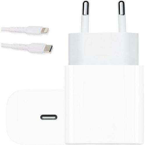 25W USB-C Adapter met iPhone Kabel 2 Meter - Voor iPhone 8,, Telecommunicatie, Mobiele telefoons | Telefoon-opladers, Ophalen of Verzenden
