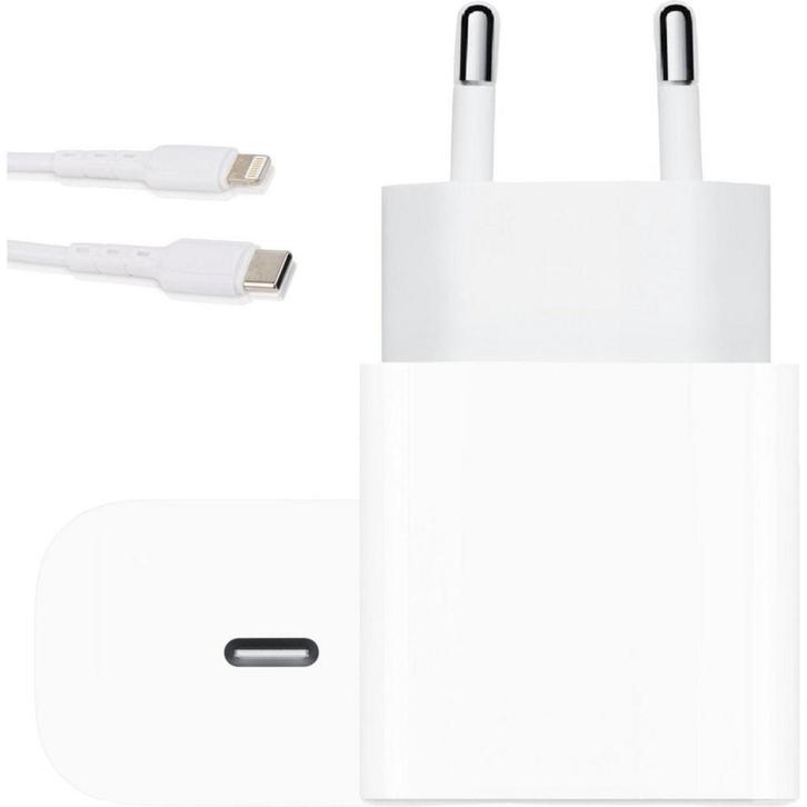 25W USB-C Adapter met iPhone Kabel 2 Meter - Voor iPhone 8,, Telecommunicatie, Mobiele telefoons | Telefoon-opladers, Ophalen of Verzenden