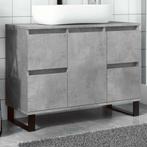vidaXL Badkamerkast 80x33x60 cm bewerkt hout betongrijs, Verzenden, Nieuw, Minder dan 100 cm