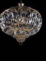 Plafondlamp - 66X57 cm - Kristal, Messing - Kristallen lamp