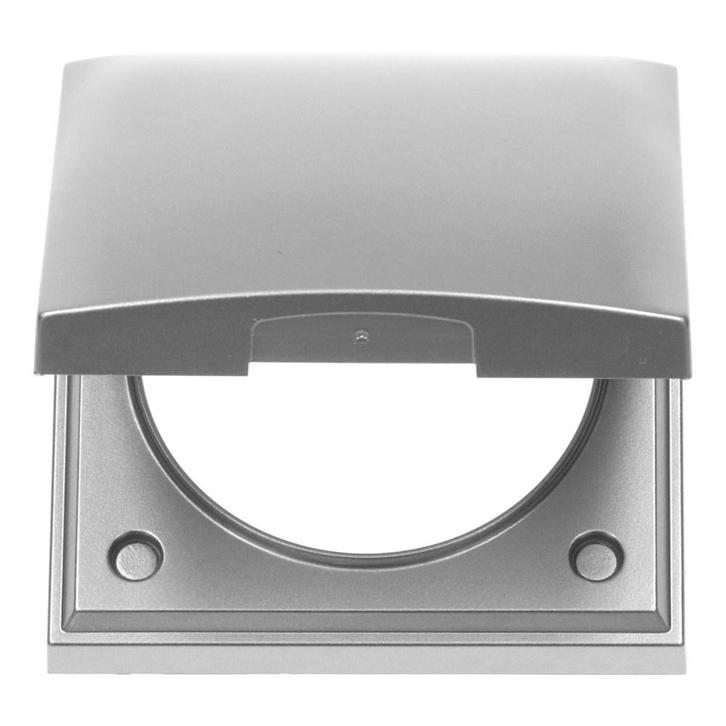 Berker Afdekraam Flow/Pure 1-Vaks met Klep RVS Mat Gelakt, Caravans en Kamperen, Kampeeraccessoires, Ophalen of Verzenden