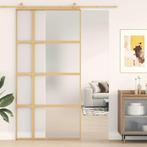 vidaXL Schuifdeur 102,5x205 cm mat ESG-glas en aluminium, Doe-het-zelf en Verbouw, Deuren en Horren, Verzenden, Nieuw