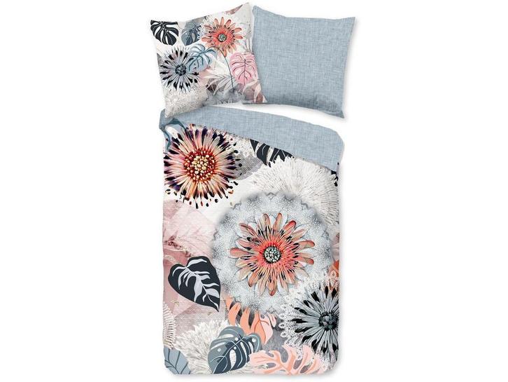 HIP Flanellen Dekbedovertrek - 200x200 cm - Bloemen en, Huis en Inrichting, Woonaccessoires | Overige, Nieuw, Verzenden