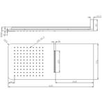 Wiesbaden WandHoofddouche met Waterval - Vierkant - 60x2.5cm, Doe-het-zelf en Verbouw, Sanitair, Ophalen of Verzenden, Nieuw