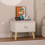 Kindernachtkastje Sandnes 31x38x30 cm wit en roze [en.casa], Kinderen en Baby's, Kinderkamer | Tafels en Stoelen, Verzenden, Nieuw