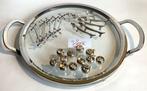 WMF e.a. - Presenteerblad - verzilverd metaal en glas - met, Antiek en Kunst