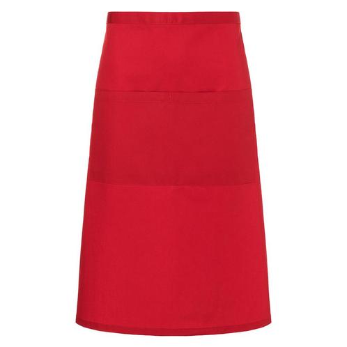 GGM Gastro | KARLOWSKY | Bistro schort Basic met zak - Rood, Huis en Inrichting, Keuken | Textiel, Rood, Nieuw, Schort, Verzenden