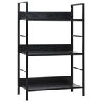 Boekenkast Zwart 3 Schappen - Retourdeal! -35%, Met plank(en), Nieuw, Minder dan 100 cm, 25 tot 50 cm