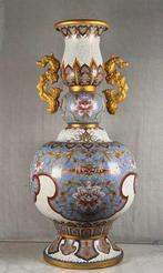 Vaas - Brons - China - Grote cloisonné vaas