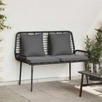 vidaXL Tuinbank Zwart, Antraciet 109 x 63 x 83 cm Poly riet,, Verzenden, Nieuw, Rotan