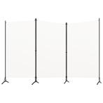 vidaXL Kamerscherm met 3 panelen 260x180 cm stof wit, Huis en Inrichting, Woonaccessoires | Kamerschermen, Nieuw, Verzenden