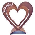 hart houten plank in patina | Roest metalen decoratieve, Huis en Inrichting, Woonaccessoires | Overige, Nieuw, Verzenden