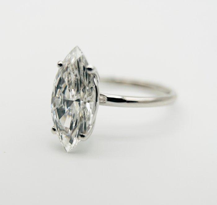 Zonder Minimumprijs - Ring Platina - 3.01ct. tw. Diamant, Sieraden, Tassen en Uiterlijk, Ringen