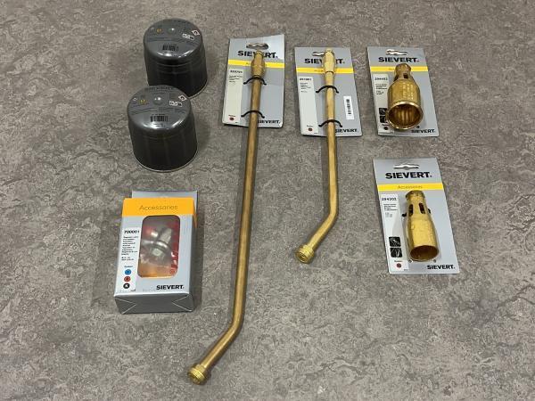 Veiling - Sievert gasbrander toebehoren set 7-delig, Doe-het-zelf en Verbouw, Gereedschap | Overige machines
