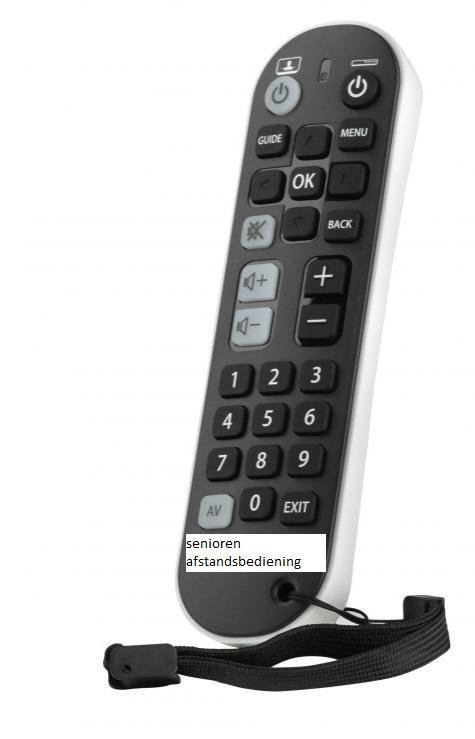 Afstandsbediening Senioren basic plus cijfertoetsen, Audio, Tv en Foto, Afstandsbedieningen, Origineel, Nieuw, Ophalen of Verzenden