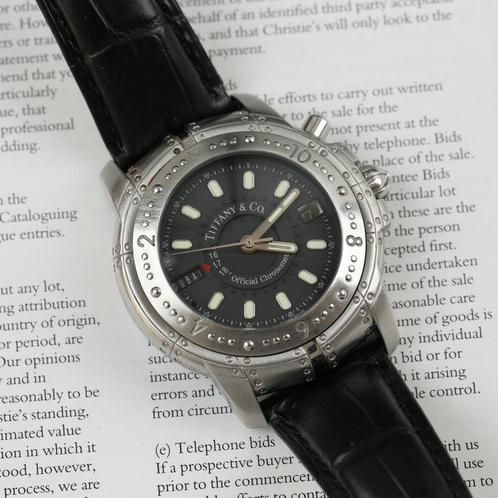 Tiffany & Co. - Streamerica - world time - M141 - Heren -, Sieraden, Tassen en Uiterlijk, Horloges | Heren