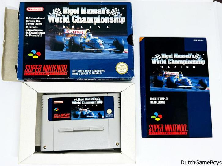 Super Nintendo / Snes - Nigel Mansell’s – World Championship, Spelcomputers en Games, Games | Nintendo Super NES, Gebruikt, Verzenden
