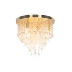 Klassieke plafondlamp goud/messing 35 cm - Medusa, Nieuw, Glas, Art Deco