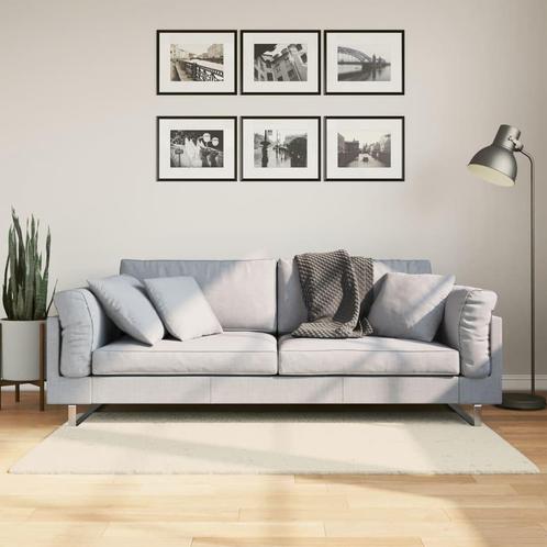 vidaXL Vloerkleed ISTAN hoogpolig glanzend 80x150 cm, Huis en Inrichting, Stoffering | Tapijten en Kleden, Crème, Nieuw, Verzenden