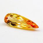 Geel, Oranje Topaas - 4.93 ct - Antwerp Laboratory for, Sieraden, Tassen en Uiterlijk, Edelstenen, Nieuw