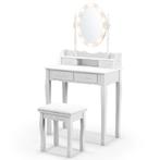 LIVSK Kaptafel met Ovale Spiegel en LED-verlichting - Verste, Huis en Inrichting, Tafels | Salontafels, Verzenden, Nieuw