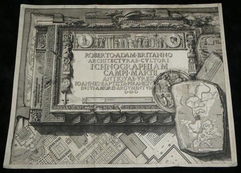 Gravure par Giovanni Battista Piranesi – XVIIIe siècle -, Boeken, Atlassen en Landkaarten
