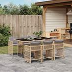 vidaXL 7-delige Tuinset met kussens poly rattan gemengd, Tuin en Terras, 6 zitplaatsen, Nieuw, Tuinset, Verzenden